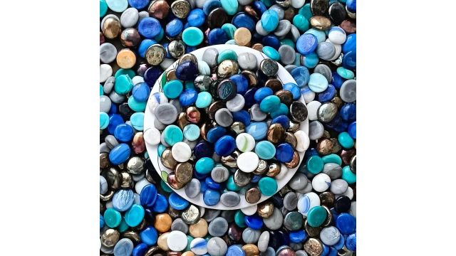 Foodie Puppies Flat Round Crystal Mix Milky Stone
