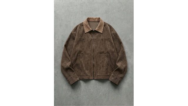 GENTILAND Men's Casual Corduroy Collar Jacket