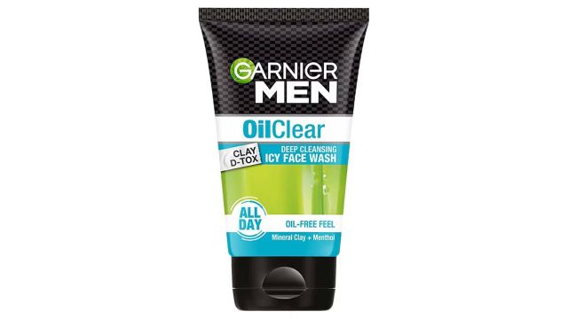 Garnier Men Oil Clear Clay D-Tox Deep Cleansing Icy Face Wash