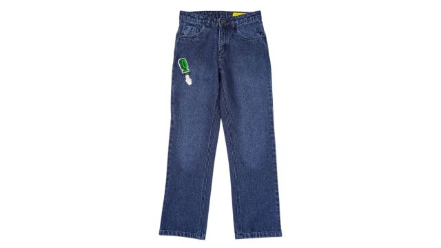 Gini & Jony Medium Blue Solid Full Length Casual Boys Straight Fit Jeans