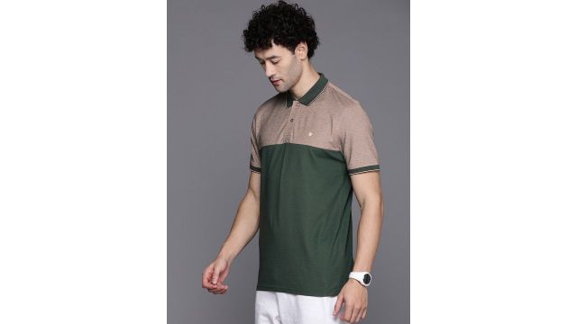 Colourblocked Polo Collar Golf T-shirt