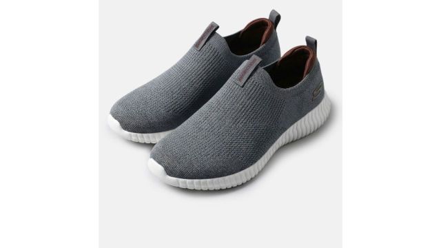 Men ELITE FLEX Woven Design Slip-On Sneakers