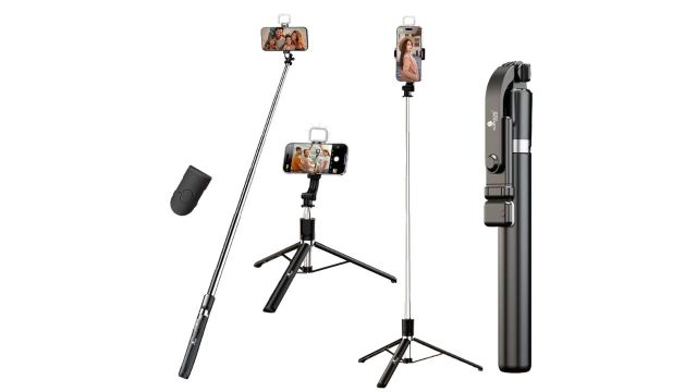 Kratos K9 Selfie Stick Tripod With Light