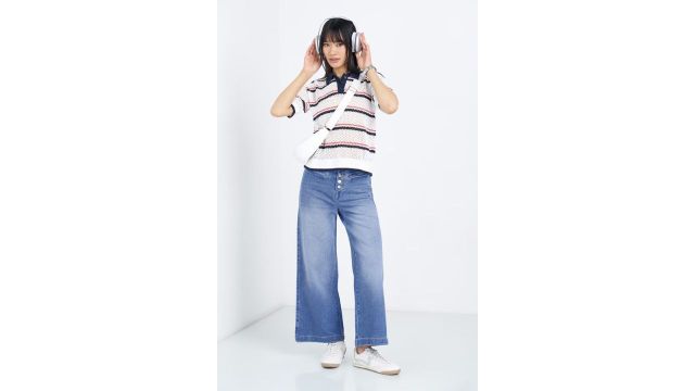 S F Jeans Light Blue Mid-Wash Wide-Leg Jeans