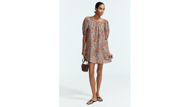 Linen-blend Dress