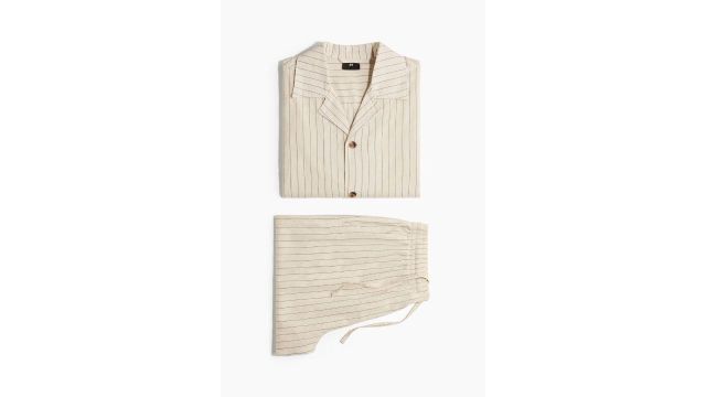 Linen-blend Resort Shirt and Shorts Set