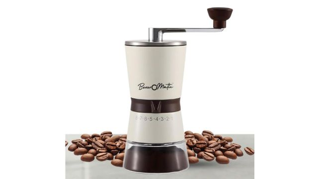 Manual Coffee Grinder With Stainless Steel Burr