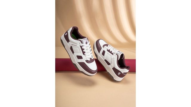 Men Colourblocked Lace-Ups Round Toe Sneakers