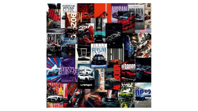 Moment Prints Set Of 63 Super Cars Posters