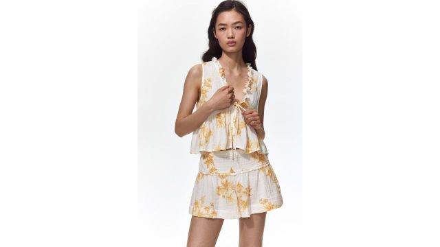 Muslin Peplum Top