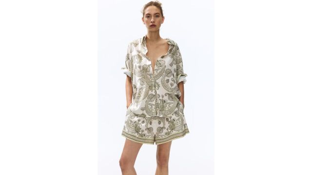 Oversized Linen-blend Shirt