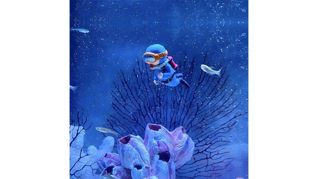 Qpets Aquarium Floating Diver Decorative Items