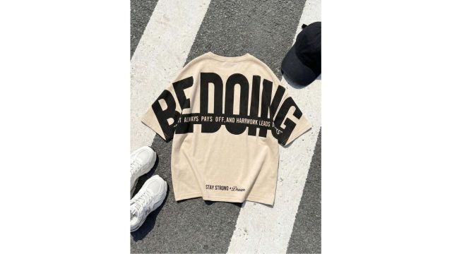 SHEIN Little Byeori Tween Boy Casual Korean Style Loose Fit Big Letter Graphic Round Neck Short Sleeve T-Shirt
