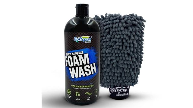 SOFTSPUN Microfiber Car & Bike Shampoo Combo