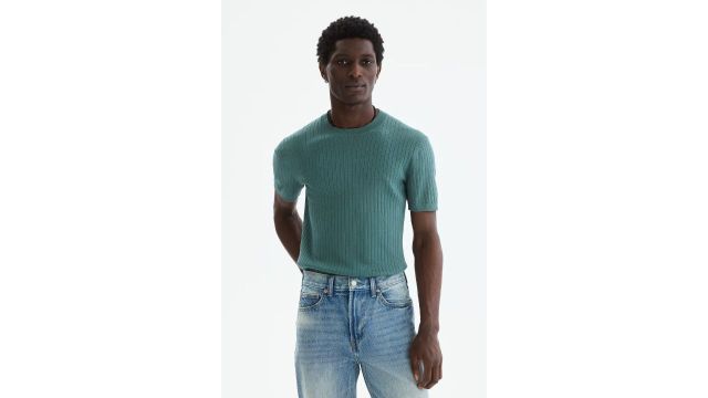 Slim Fit Knitted T-shirt