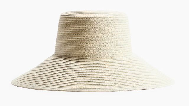 Sloping-brim Straw Hat