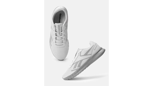 Grey Running Shoe With Woven Design