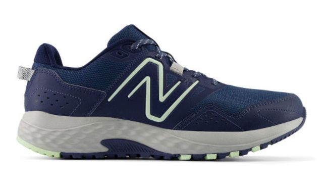 navy blue running shoe