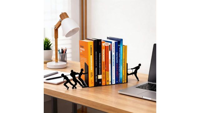 Tug of War Metal Bookends