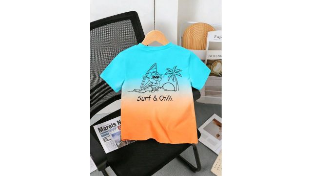 Tween Boy Gradient All-Over Print Graphic Tee