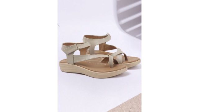 VENDOZ Women Velcro Comfort Heel Sandals 