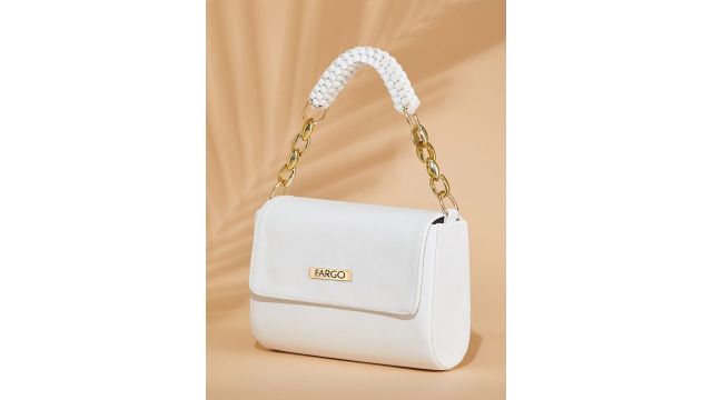 White Compact Sling With Two Compartments
