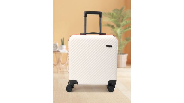 Textured Hard-Sided Overnighter Trolley Suitcase