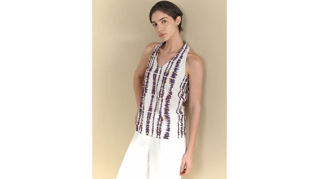 Tie and Dye Linen Top