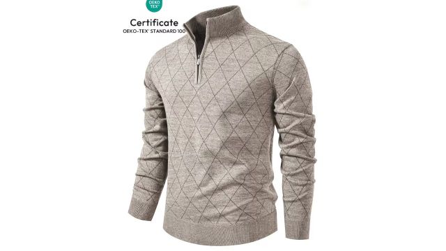 Men's New Knit Jacket with Zipper Design