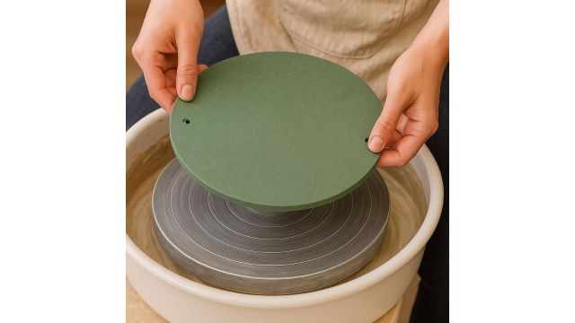 12-Inch Green MDF Pottery Wheel Bat