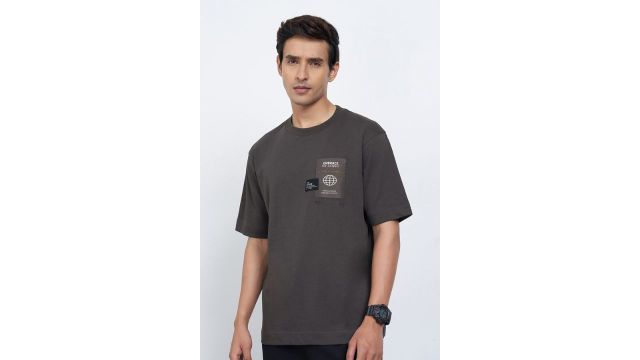 Ajile Charcoal Oversized Graphic T-Shirt
