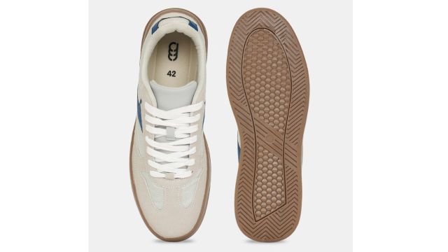 Ajile Medium Grey Textured Casual Men Sneakers
