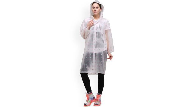 Alexvyan Printed Hooded Rain Jacket
