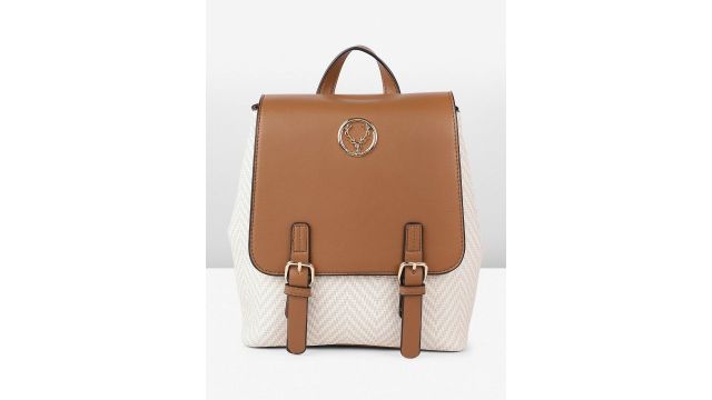 Allen Solly Women Herringbone Printed Backpack