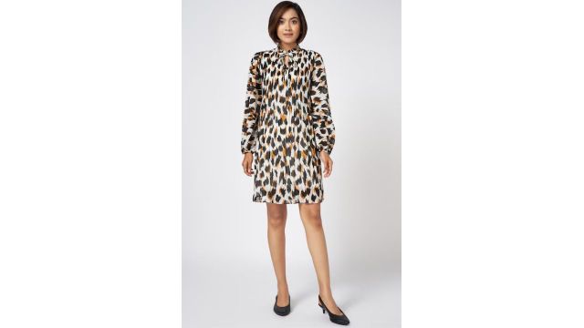 Annabelle Multi-coloured Printed Knee Length Formal Women Relaxed Fit Dress