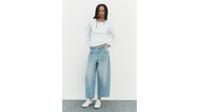 Barrel High Waist Ankle Jeans