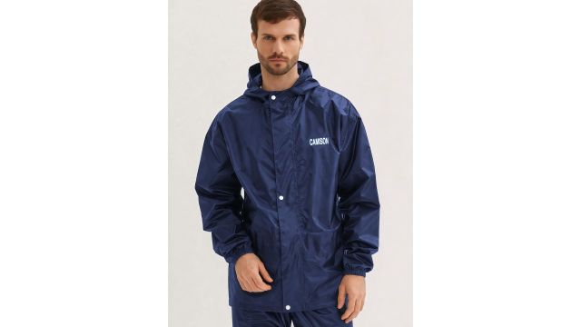 Camison Hooded Waterproof Reversible Rain Jacket