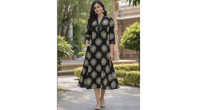 Chaukas Floral Printed Kurta
