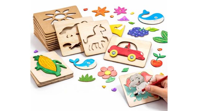 Clapjoy Wooden Stencil Art and Craft Kit