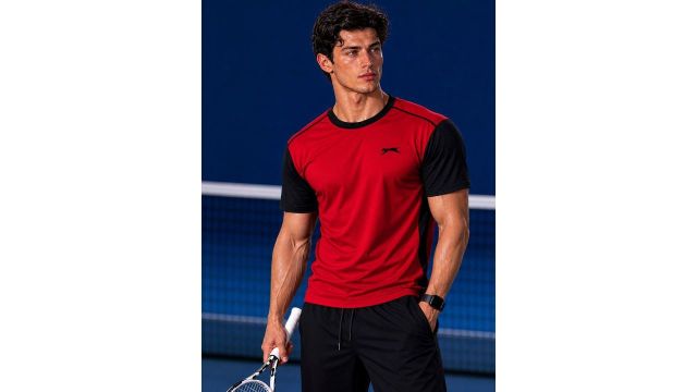 Slazenger Colourblocked Round Neck Sports Training T-Shirt