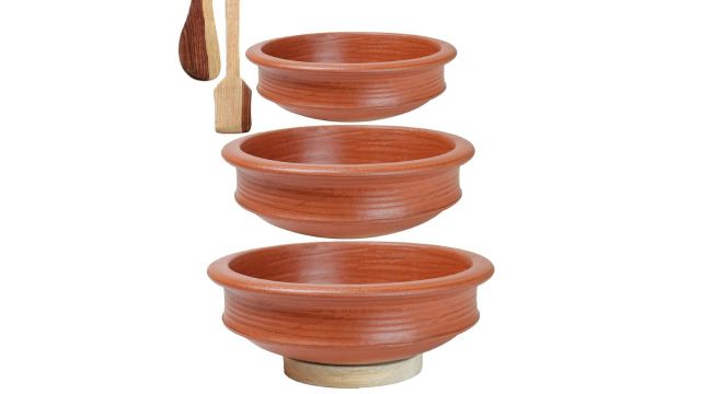 Craftsman India Pre-Seasoned Clay Pot Combo