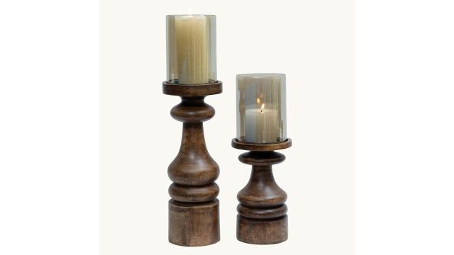 DREAMY WALLS Wooden Candle Holder Set