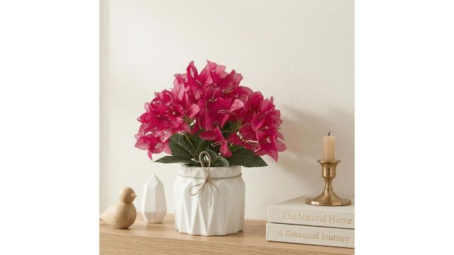 Dekorly Artificial Lavender Plant in White Pot