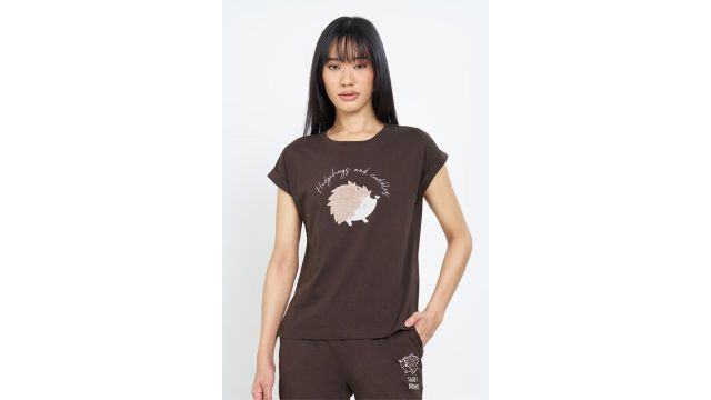 Dreamz Brown Graphic Sleep T-Shirt