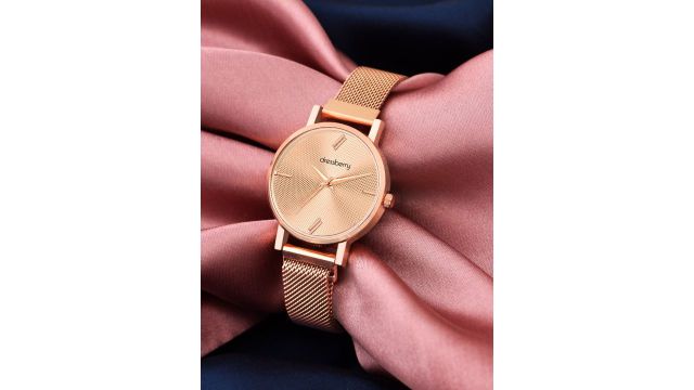 Dressberry Women Rose Gold Water Resistant Straps Analogue Watch