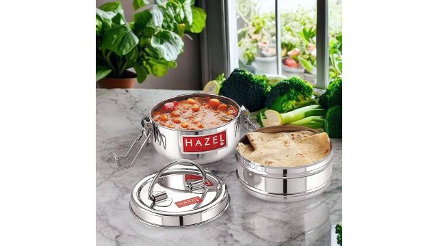 HAZEL Two-Container Steel Tiffin Set
