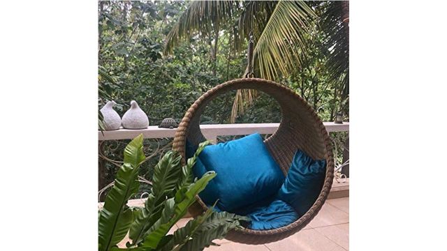 IN COMFORT Rattan Modern Swing Chair