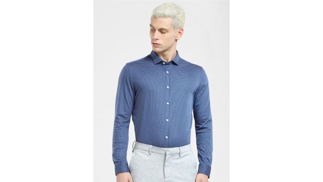 Jack & Jones Men Slim Fit Printed Formal Cotton Shirt