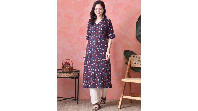 Jemcy Women Floral Printed Floral Kurta