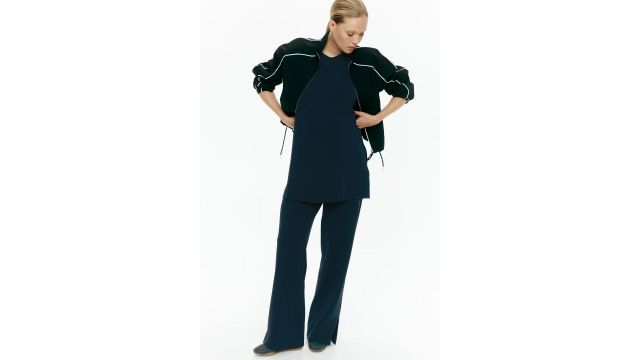 MAMA 2-piece Jersey Set in Navy Blue